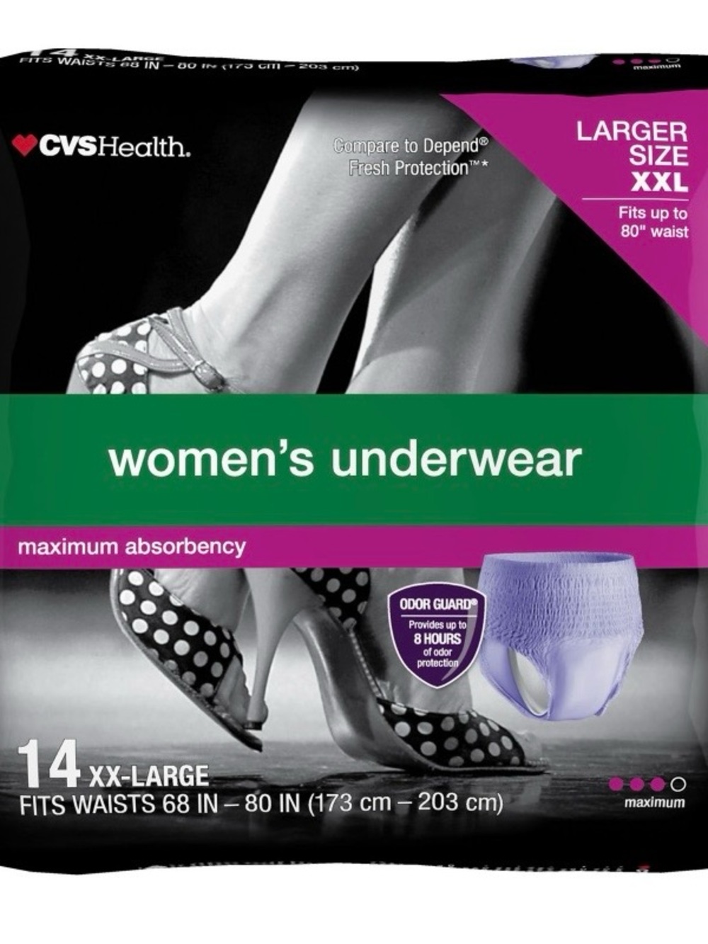Women's Maximum Absorbency Underwear - Purple -